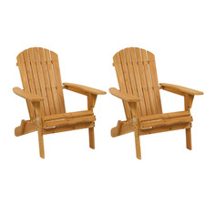 2PCS Adirondack Chair Outdoor