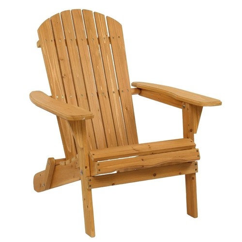 Natural wood adirondack chair - natural,